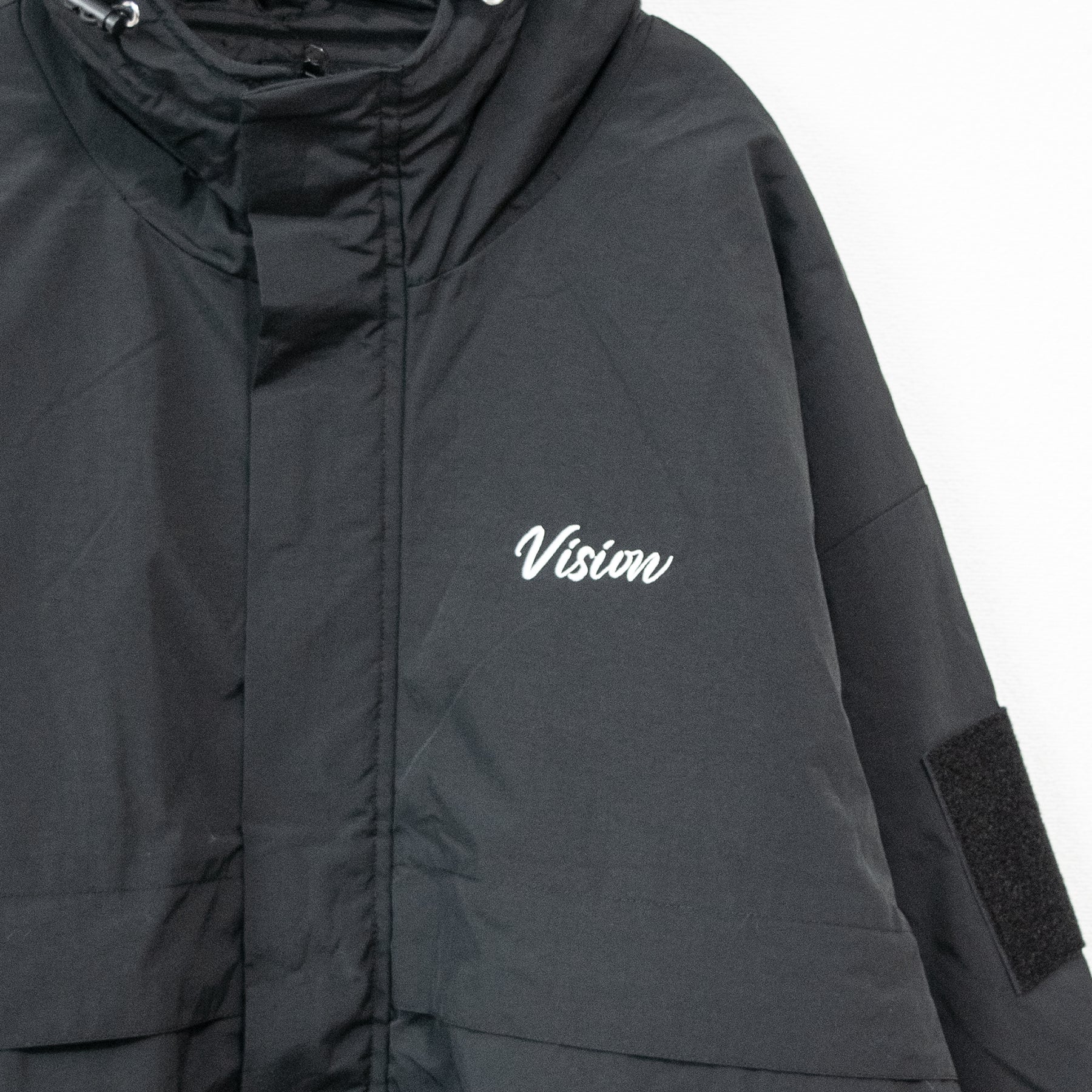 VISION STREET WEAR 中綿 ナイロンワッペンブルゾンジャケット BLACK