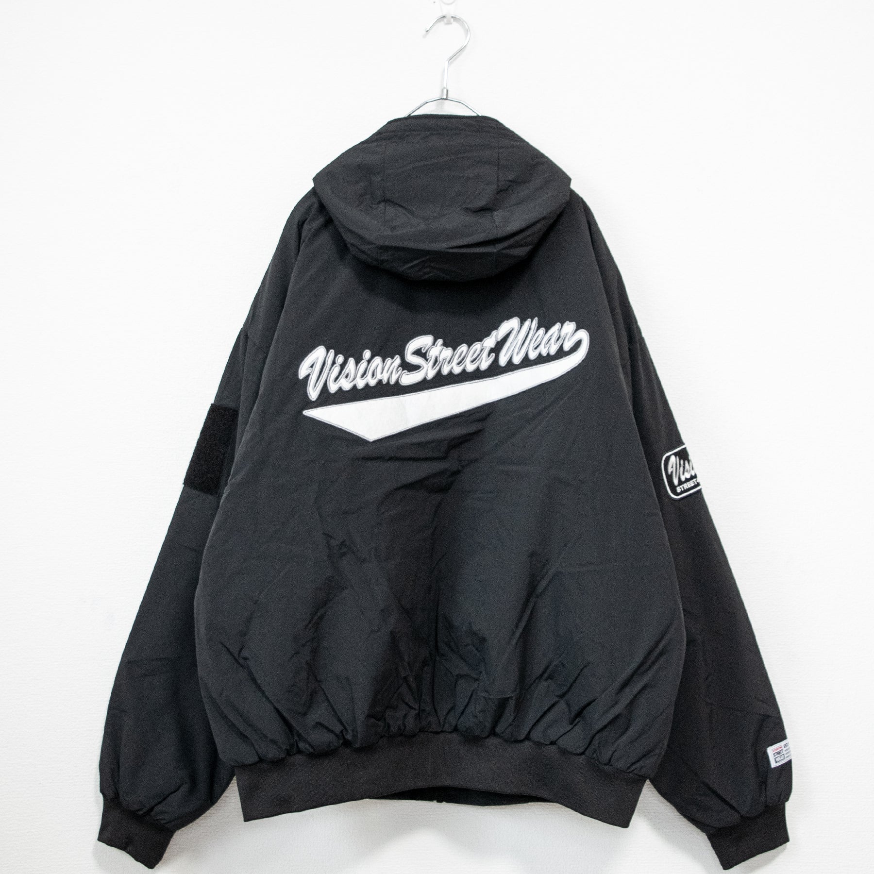 VISION STREET WEAR 中綿 ナイロンワッペンブルゾンジャケット BLACK