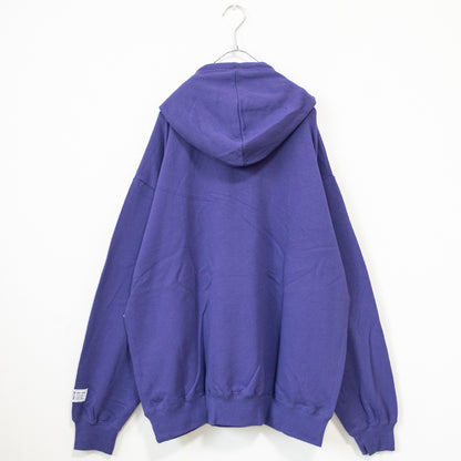 VISION STREET WEAR サテンワッペン アーチロゴ 裏毛パーカー PURPLE