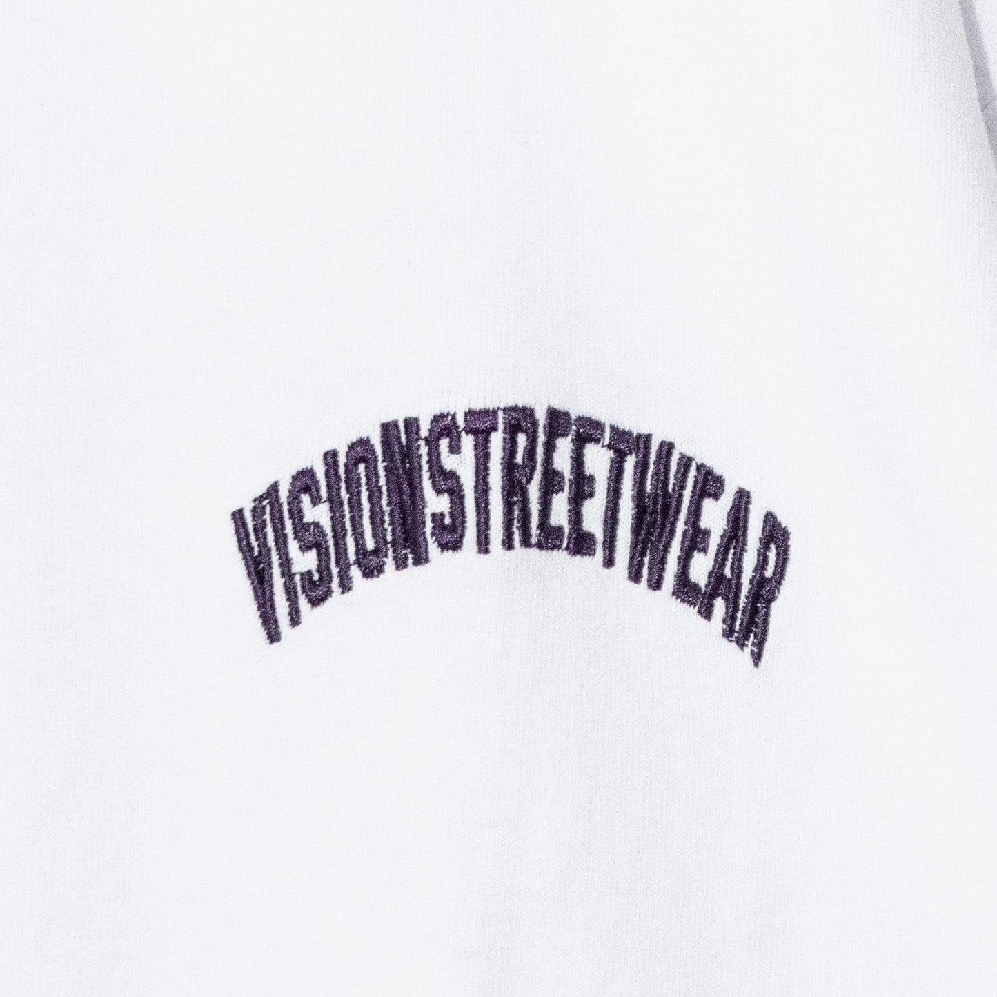 VISION STREET WEAR サテンワッペン 半袖Tシャツ WHITE