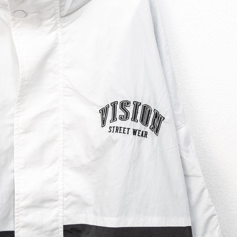 VISION STREET WEAR Vintage Patch Nylon Blouson Jacket WHITE