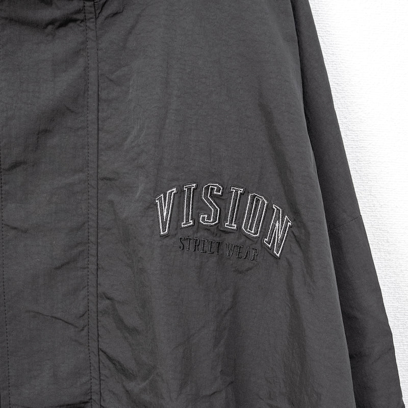VISION STREET WEAR Vintage Patch Nylon Blouson Jacket BLACK