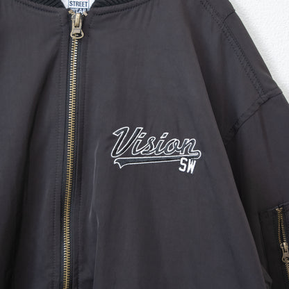 VISION STREET WEAR ワッペンビッグ MA-1 BLACK