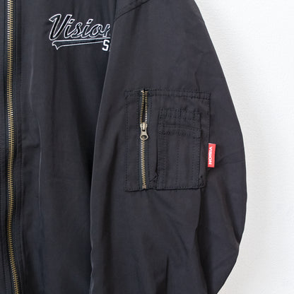 VISION STREET WEAR ワッペンビッグ MA-1 BLACK