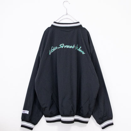 VISION STREET WEAR Nylon Patch Stadium Jacket BLACK