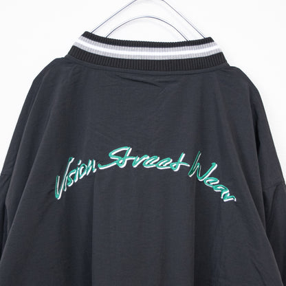 VISION STREET WEAR Nylon Patch Stadium Jacket BLACK