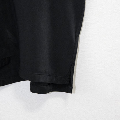 VISION STREET WEAR サークルロゴ刺繍 開襟半袖シャツ BLACK