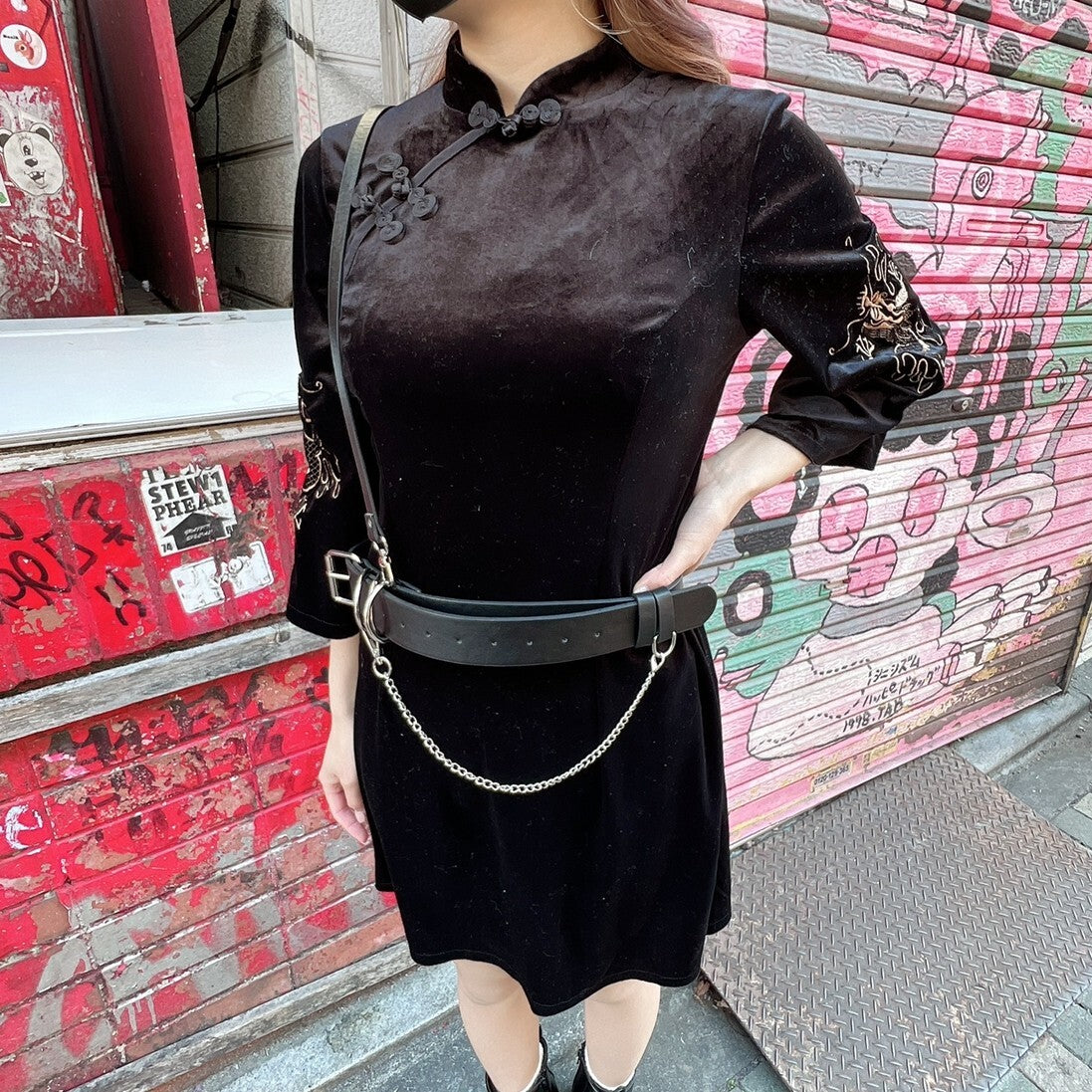 Velvet China Mini Dress - YOUAREMYPOISON