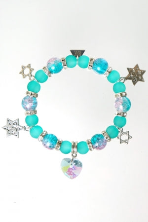 XTS Heart Crystal Green Bracelet - YOUAREMYPOISON
