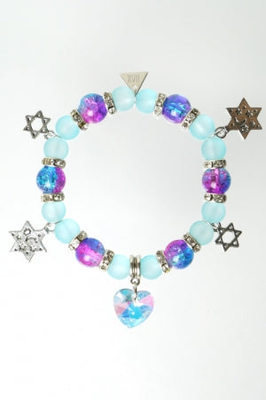 XTS Heart Crystal L.Blue Bracelet - YOUAREMYPOISON