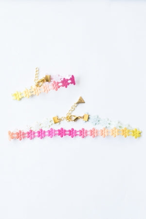 XTS Flower Lace Choker & Bracelet(Colorful) - YOUAREMYPOISON