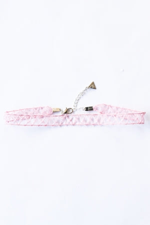 XTS Chain Lace Choker (Pink) - YOUAREMYPOISON