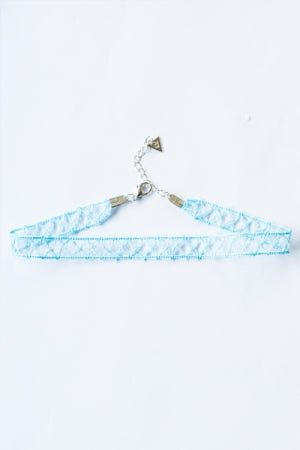 XTS Chain Lace Choker (Blue) - YOUAREMYPOISON