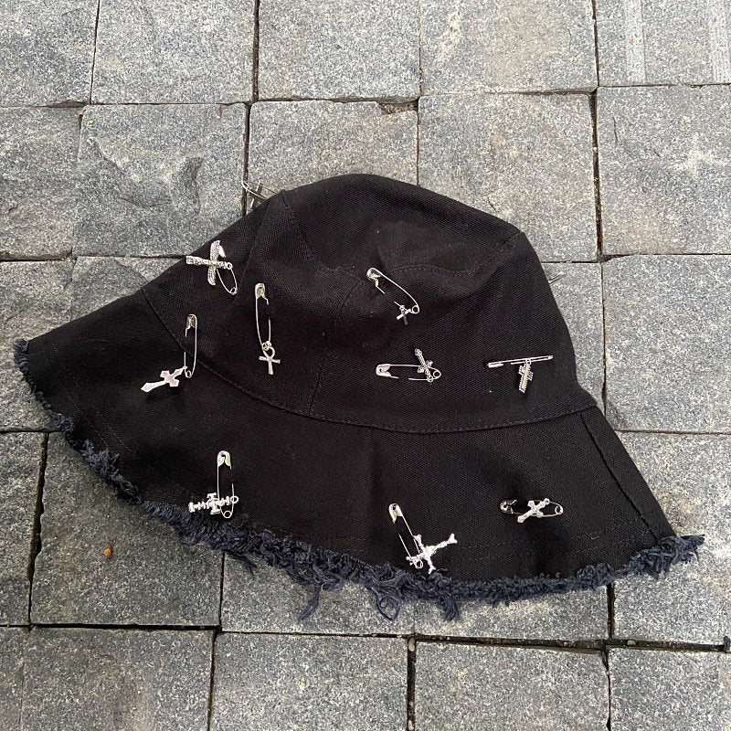 Cross Safe Pins Bucket Hat - YOUAREMYPOISON