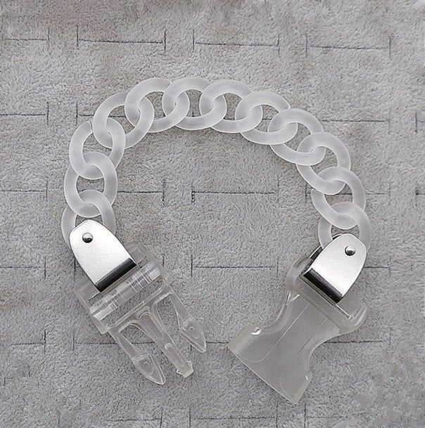 Plastic buckle chain bracelet Clear