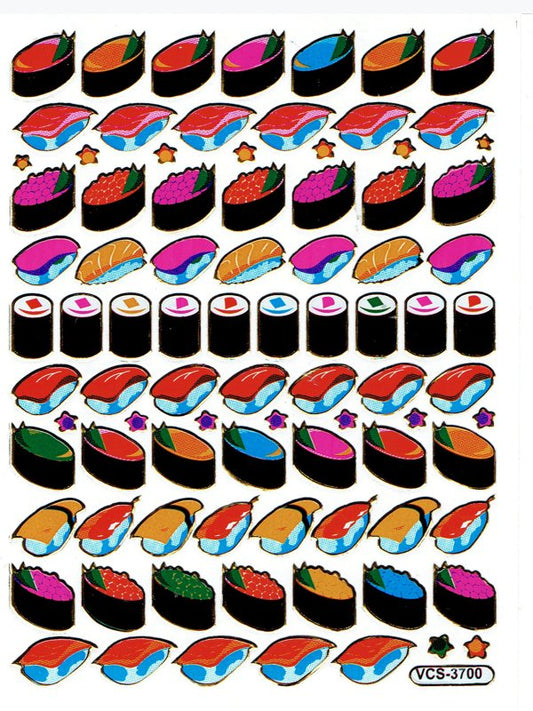Glitter Sticker Sheet Sushi II
