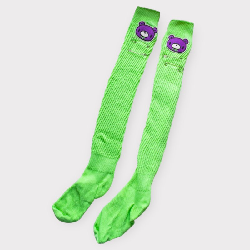 ACDC RAG Vivid Gloomy Bear Loose Socks Green