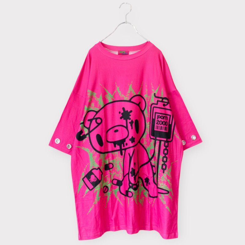 ACDC RAG Vivid Gloomy Bear Huge T -shirt Pink