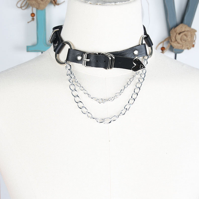 Belt Ring Chain Choker - YOUAREMYPOISON