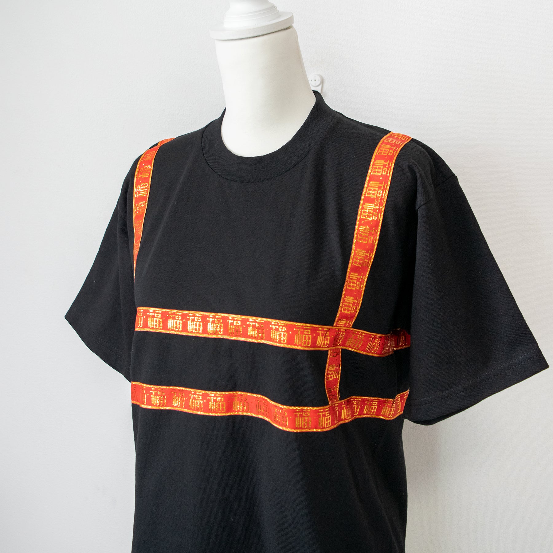 Chinatape Harness style BIG T-shirt Black - YOUAREMYPOISON