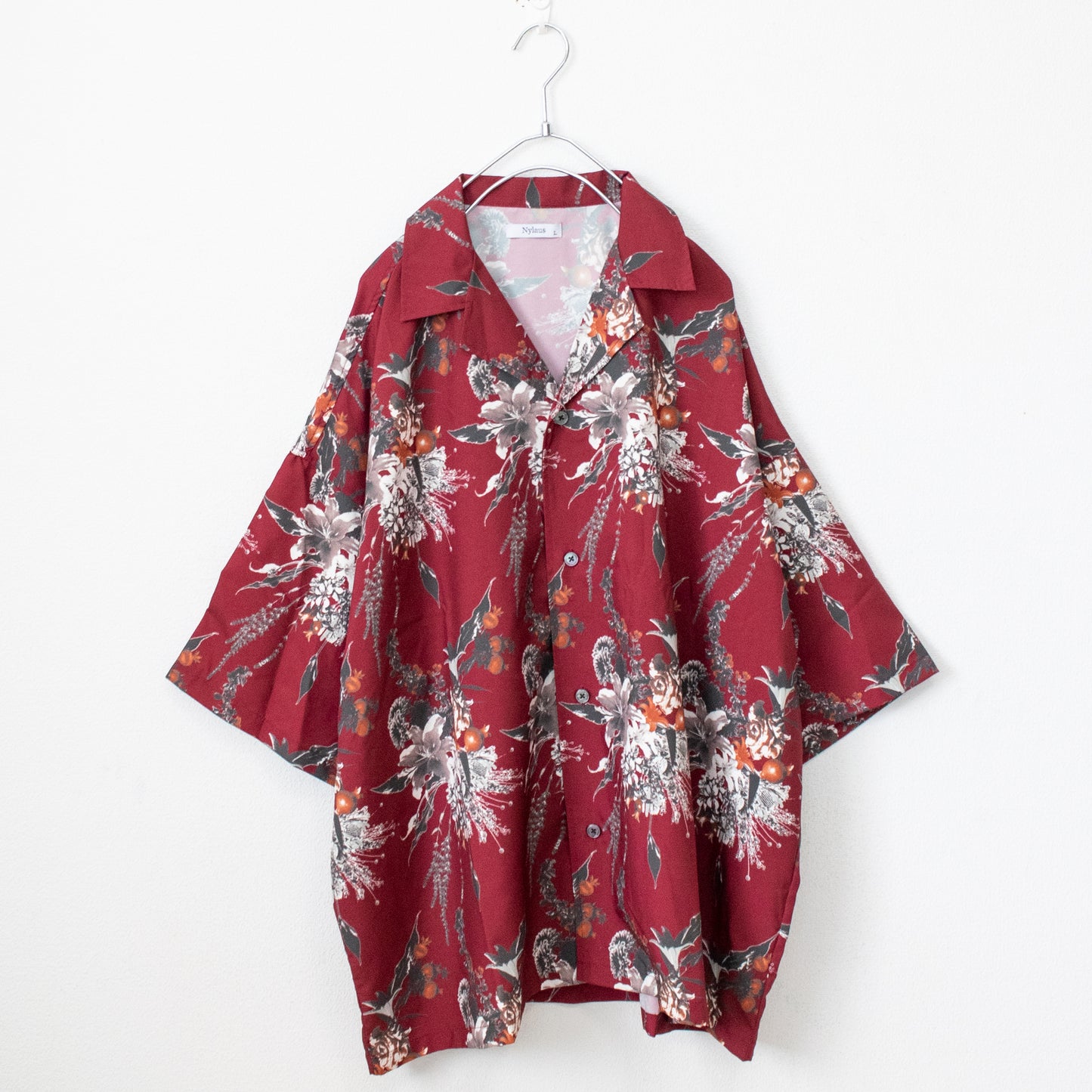 Allover Print Oversized Light S/S Shirt (Red) - YOUAREMYPOISON