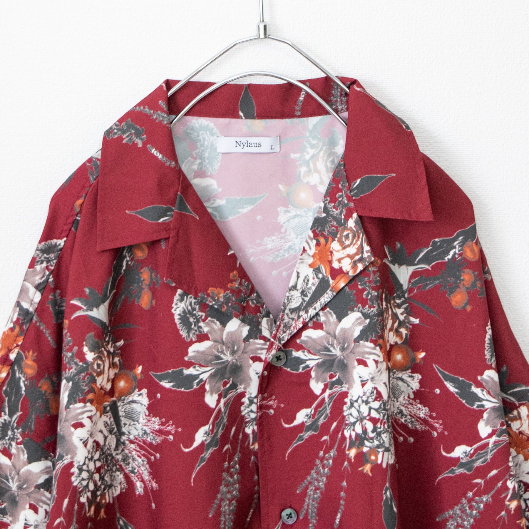 Allover Print Oversized Light S/S Shirt (Red) - YOUAREMYPOISON