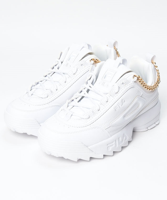 FILA Disruptor Chain WHITE/GOLD WFW21020136 (White) Sneaker - YOUAREMYPOISON