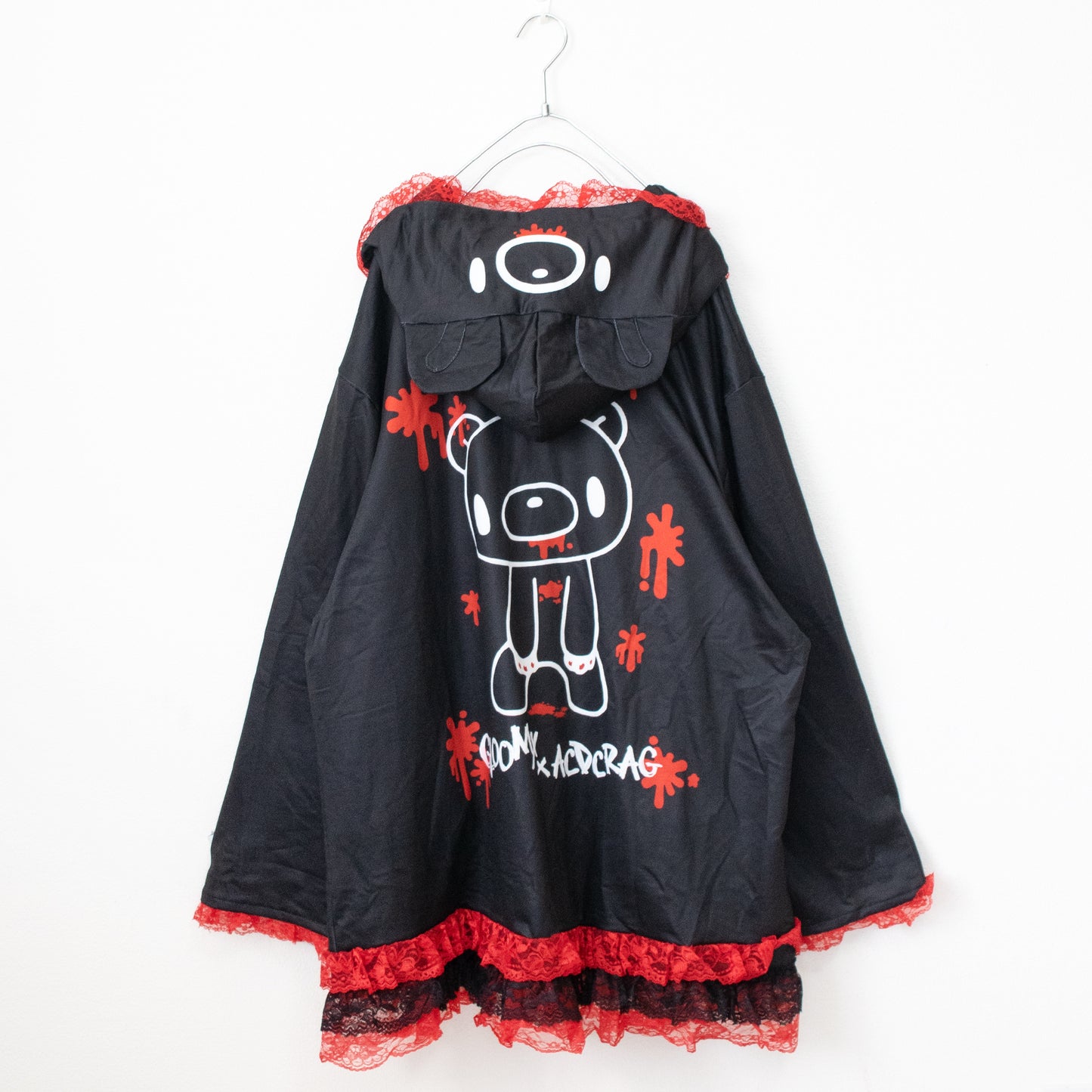 ACDC RAG Dark Gloomy Frill Face Hoodie [Plus size] - YOUAREMYPOISON