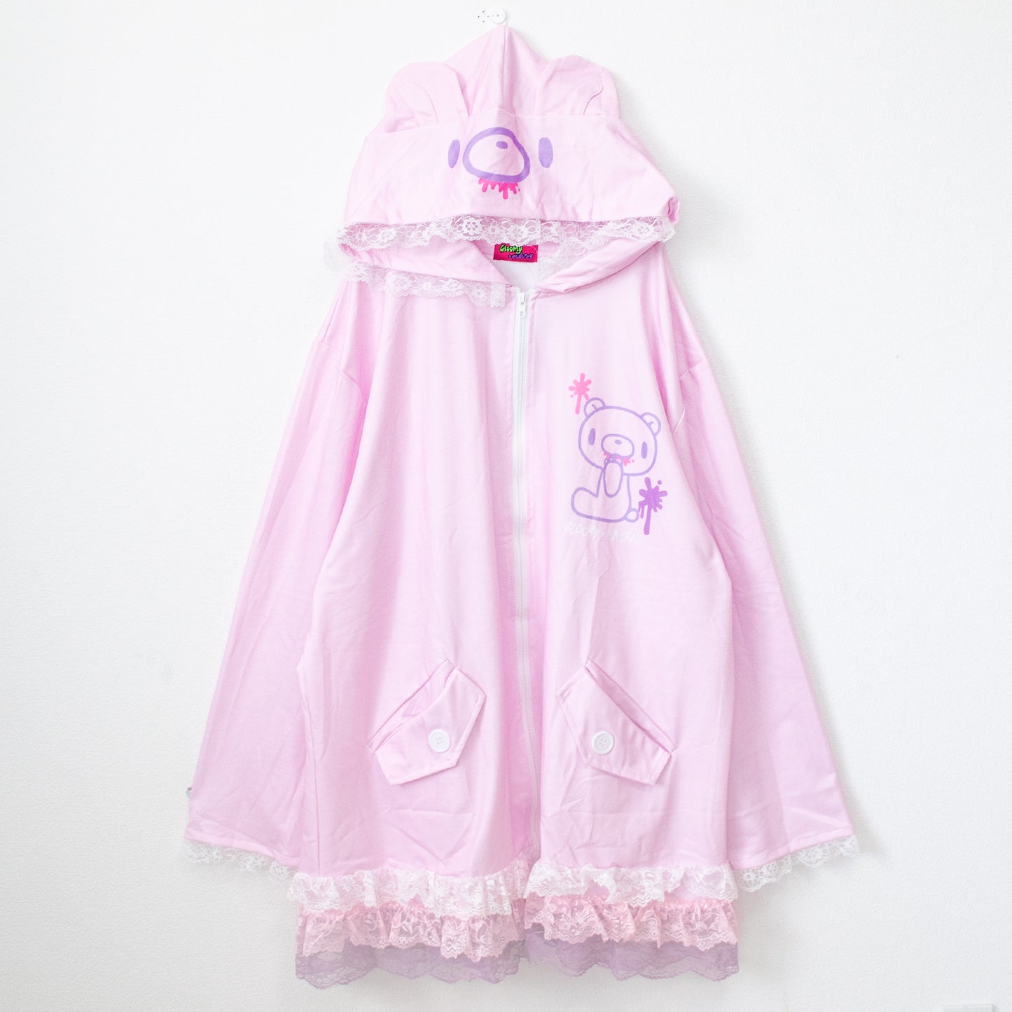 ACDC RAG Pastel Gloomy Frill Face Hoodie [Plus size] - YOUAREMYPOISON