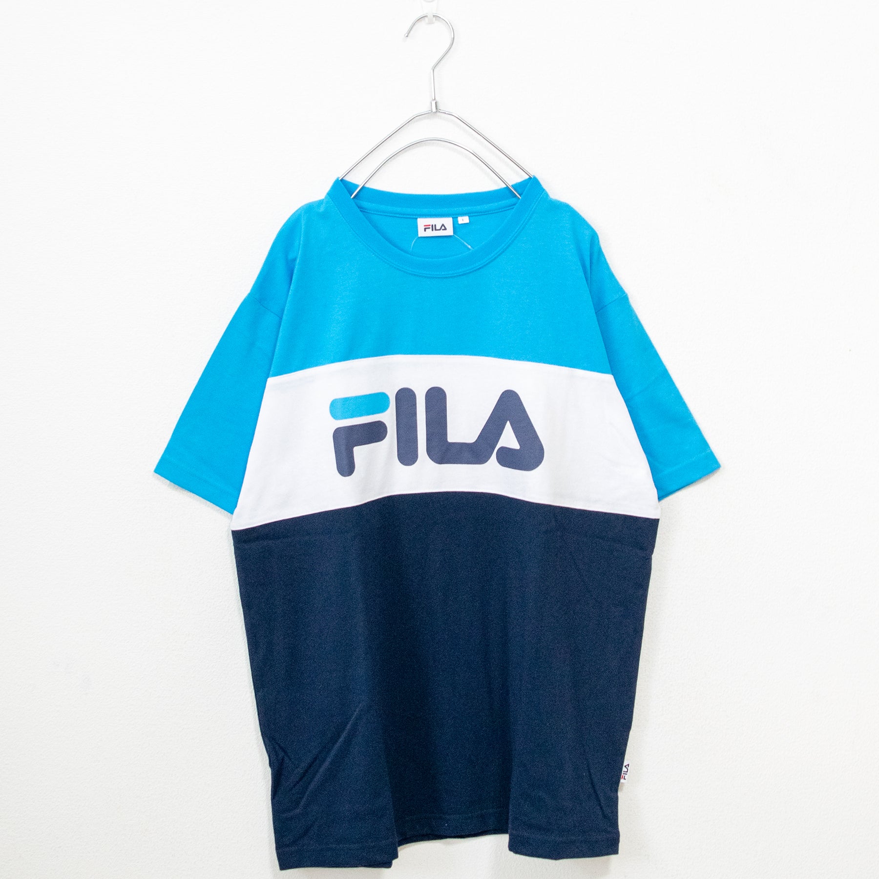 FILA Bi-color Docking Crew Neck S/S T-shirt - YOUAREMYPOISON