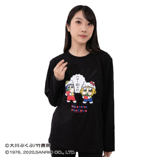 POP TEAM EPIC x Sanrio Collaboration Kitty L/S T-shirt - YOUAREMYPOISON