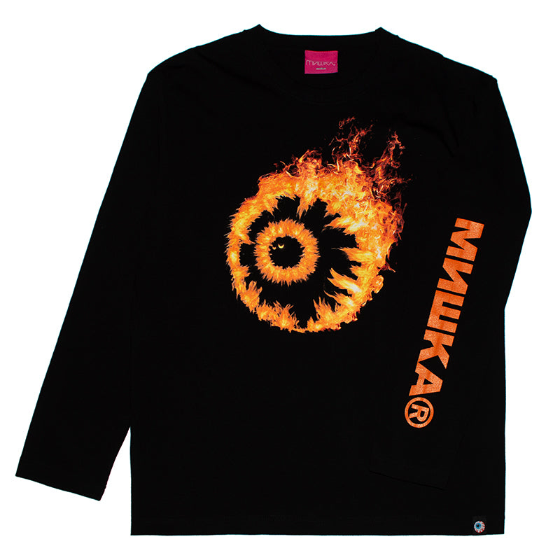 MISHKA FLAMING KEEP WATCH L/S T-shirt (Black/91523BLK) - YOUAREMYPOISON