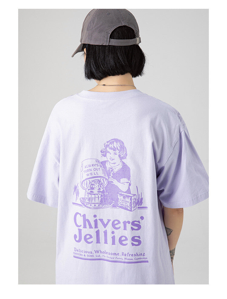 Girl Graphic Printed S/S T-shirt (Purple) - YOUAREMYPOISON