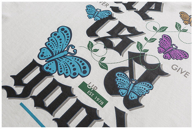 Butterfly Logo Printed S/S T-shirt (2 color) - YOUAREMYPOISON