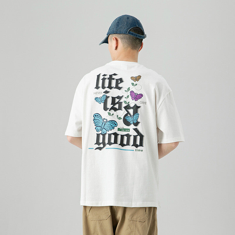 Butterfly Logo Printed S/S T-shirt (2 color) - YOUAREMYPOISON