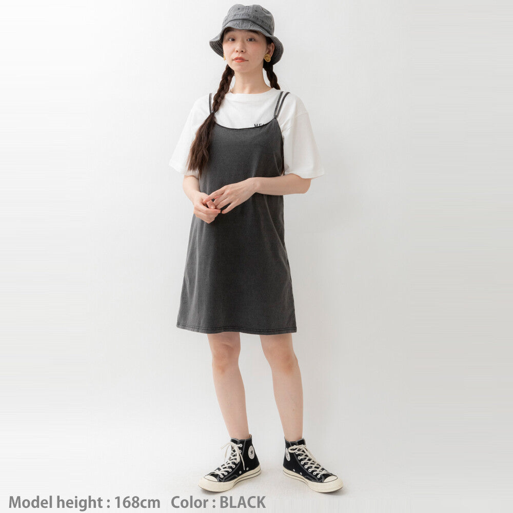 Denim Camisole Mini Dress Black - YOUAREMYPOISON
