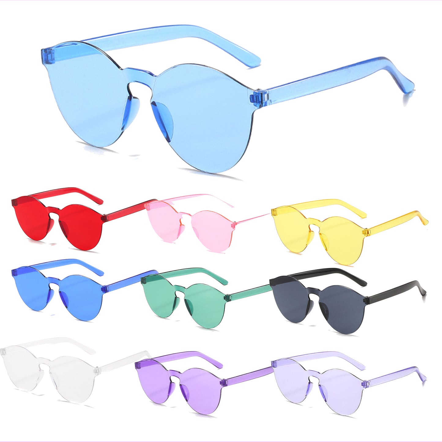 Clear One Collar UV400 Sunglass - YOUAREMYPOISON