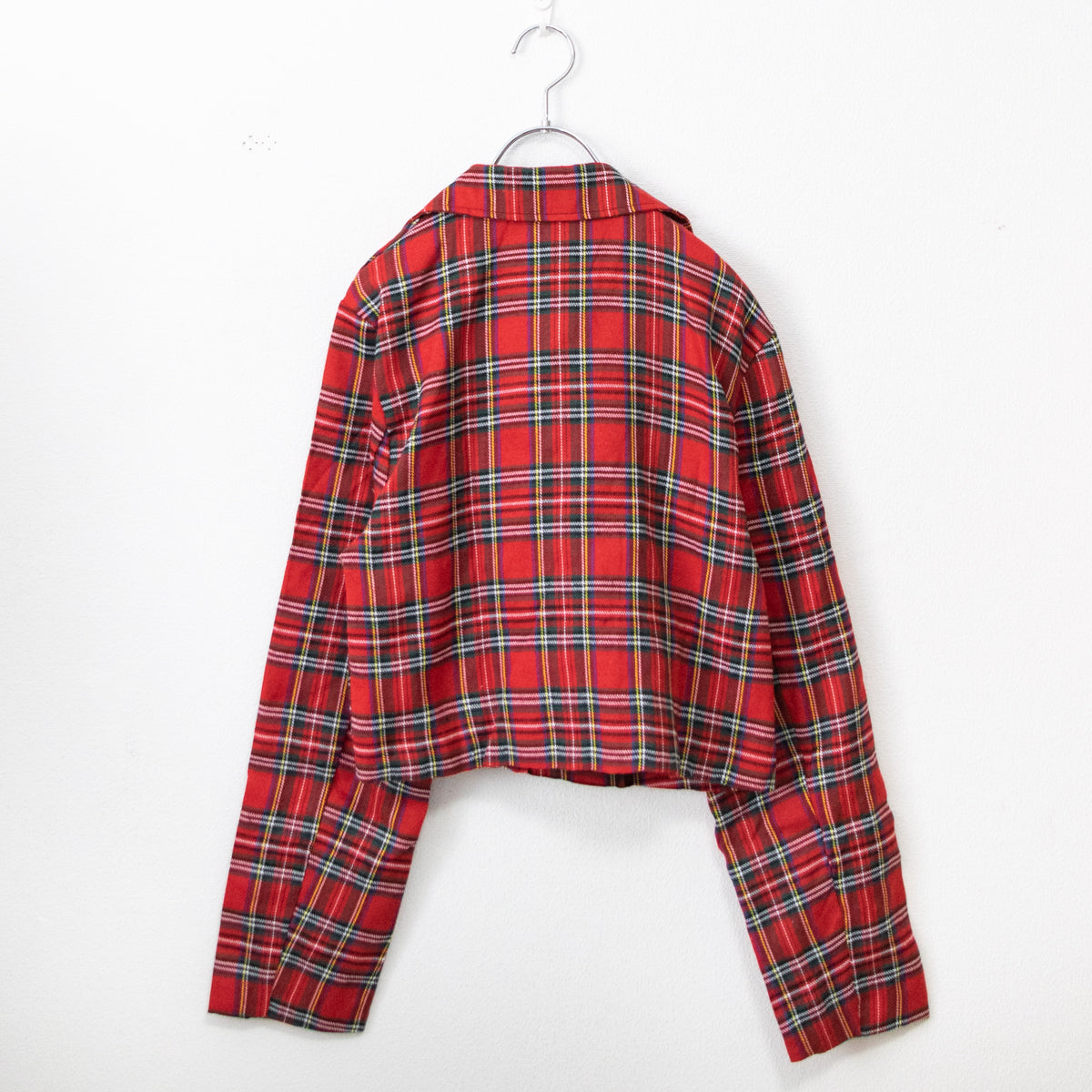 ACDC Rag Wing Heart Jacket Red Tartan Check - YOUAREMYPOISON