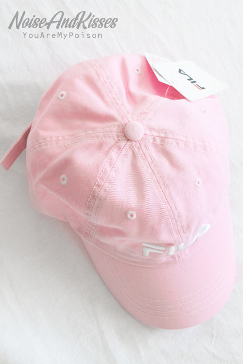 FILA LINEAR LOGO LOW CAP (Pink) - YOUAREMYPOISON