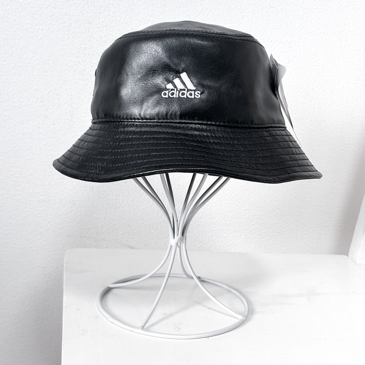 Adidas PU Leather Bucket Hat Black - YOUAREMYPOISON