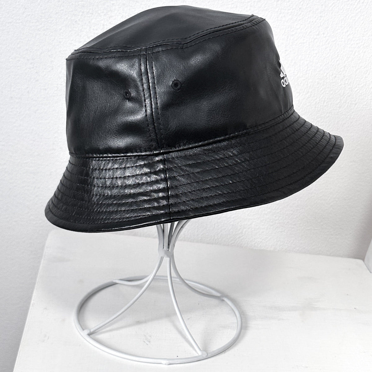 Adidas PU Leather Bucket Hat Black - YOUAREMYPOISON