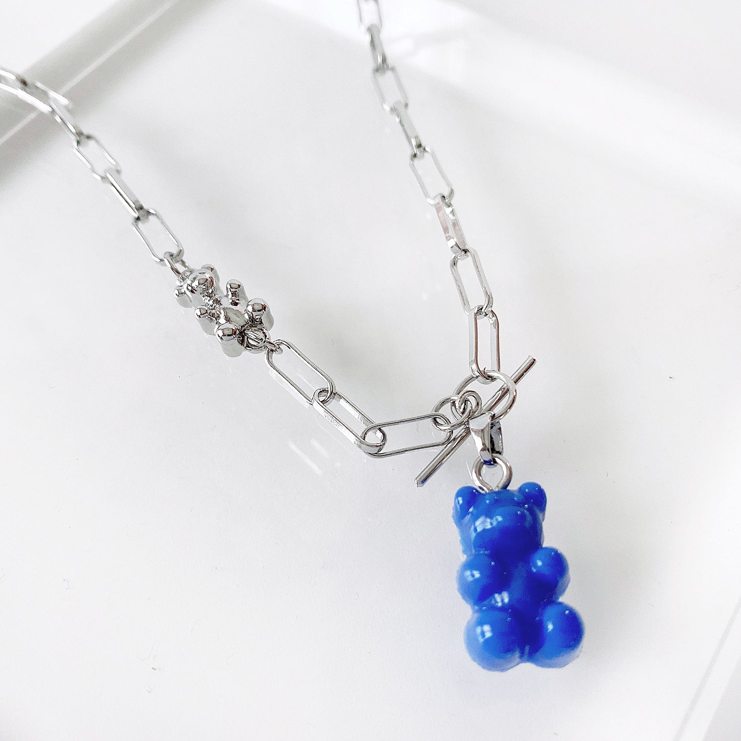 Blue Gummy Bear Chain Necklace - YOUAREMYPOISON