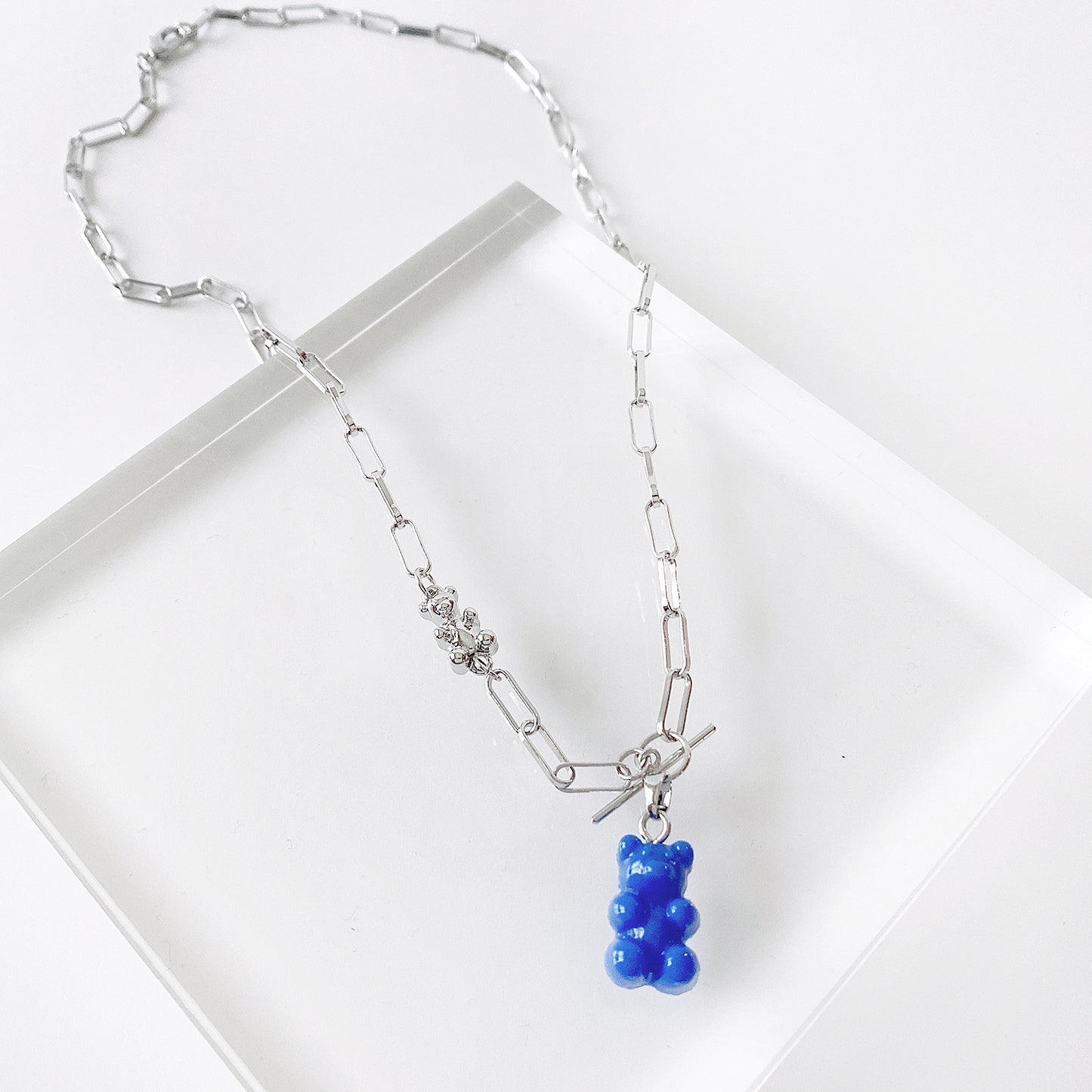 Blue Gummy Bear Chain Necklace - YOUAREMYPOISON