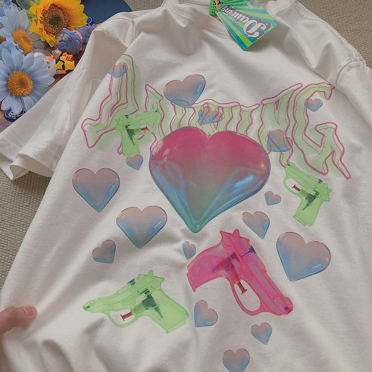 Bubble Heart S/S T-shirt - YOUAREMYPOISON