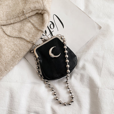 Moon Chain Mini Pouch Black - YOUAREMYPOISON