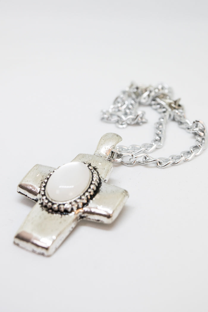 XTS Big Cross Chain Necklace Choker - YOUAREMYPOISON