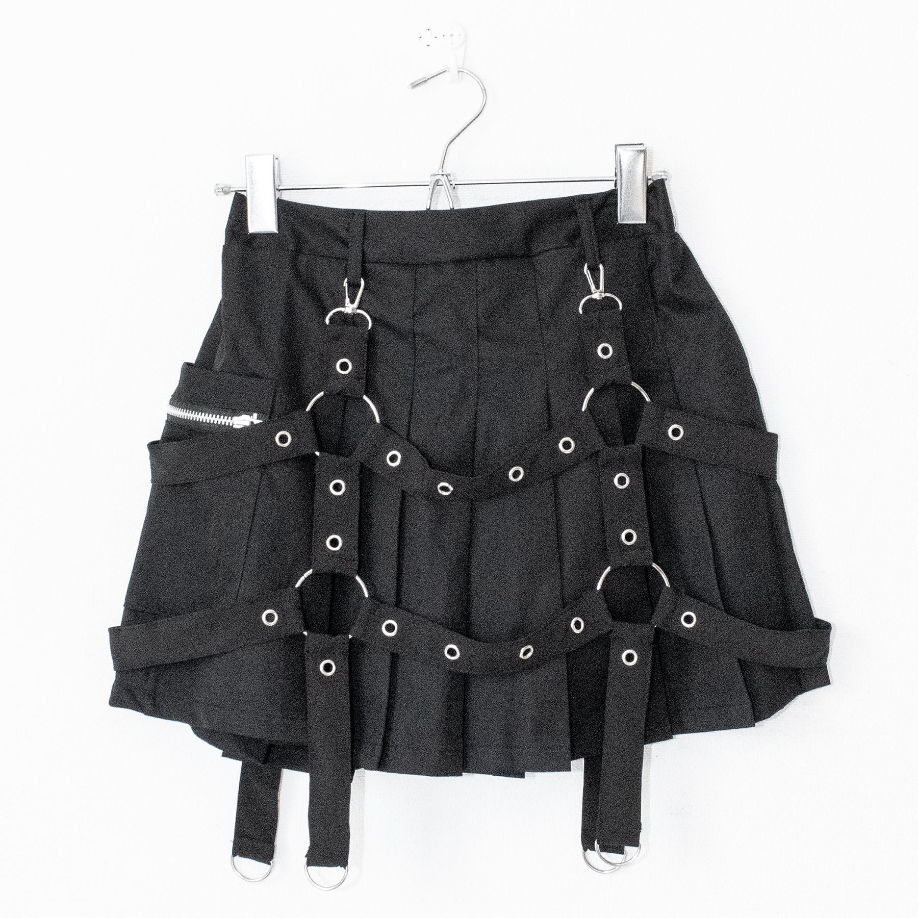 ACDC RAG Drip Heart Harness Mini Skirt Black - YOUAREMYPOISON
