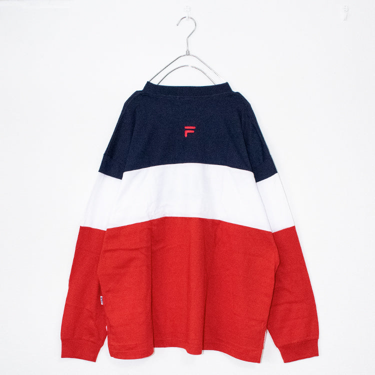 FILA COLOR BLOCK L/S TEE (Navy/Red) - YOUAREMYPOISON