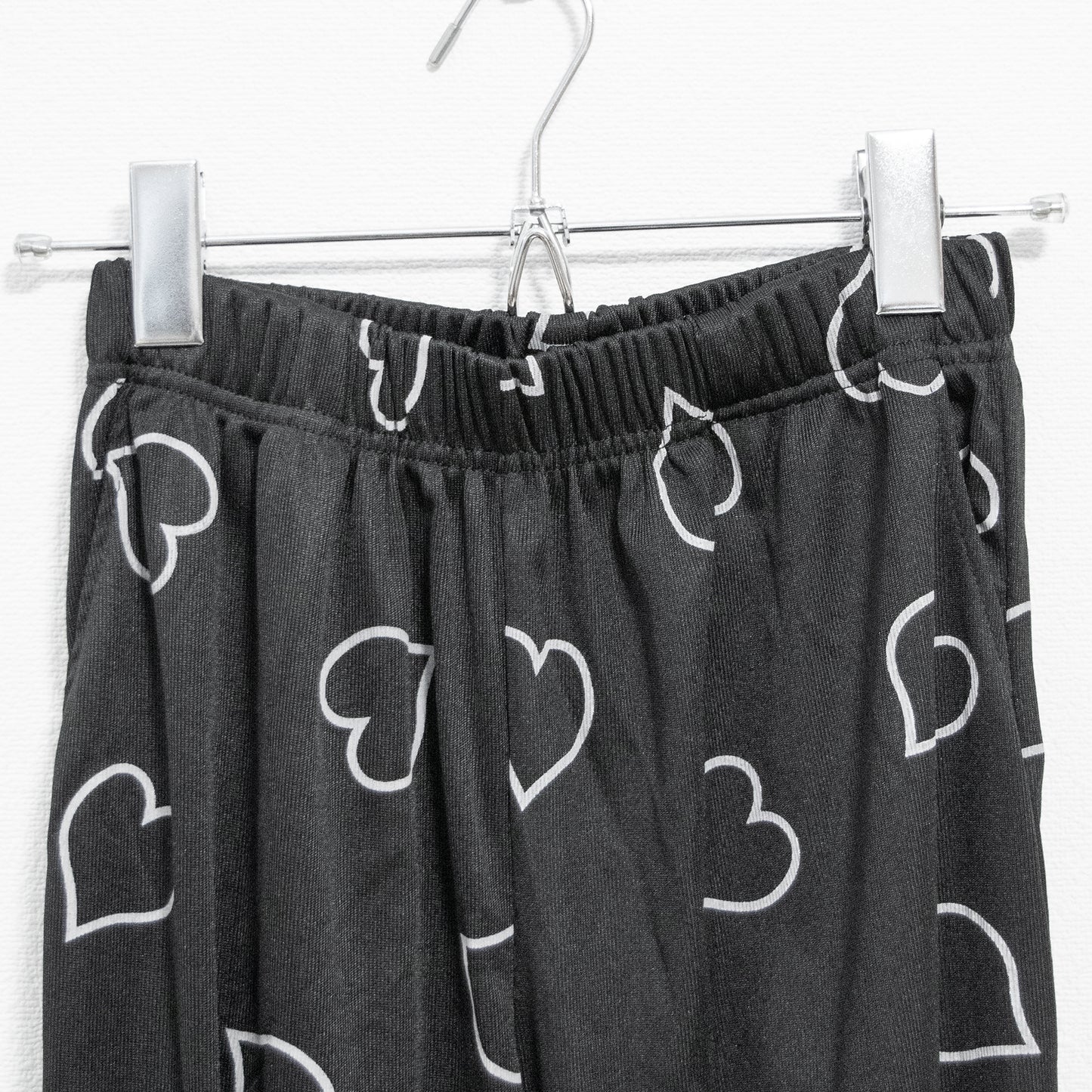 Heart Allover Rib Long Pants - YOUAREMYPOISON