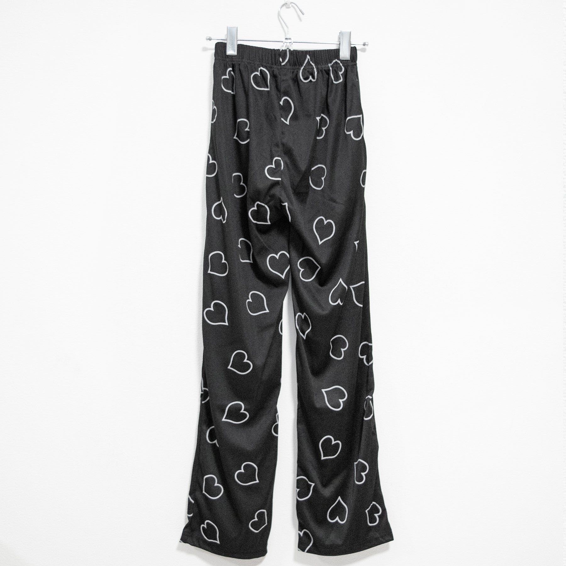 Heart Allover Rib Long Pants - YOUAREMYPOISON